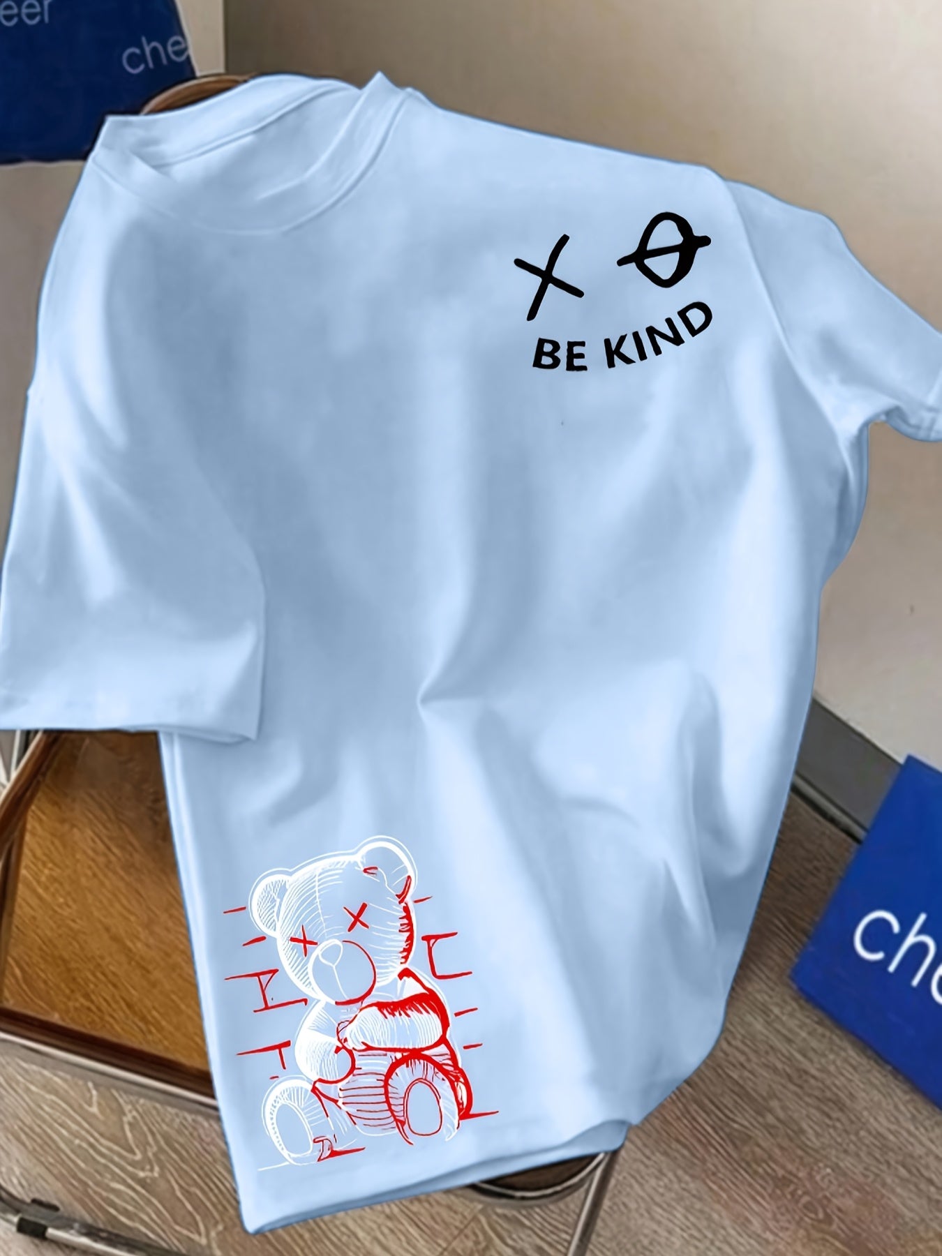 Kids' Summer Casual Crew Neck T-Shirt, Polyester 100% Knitted Fabric with Slight Stretch, Regular Fit with Alphabet Pattern, Boys' Short Sleeve Top for Outdoor Activities