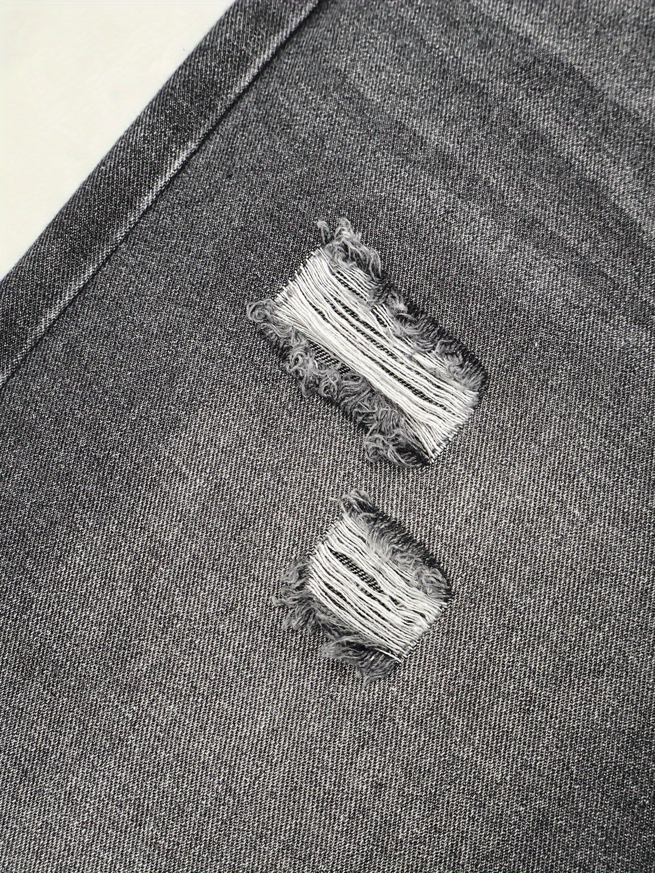 Men's Casual Ripped Jeans, Chic Street Style Loose Fit Denim Pants