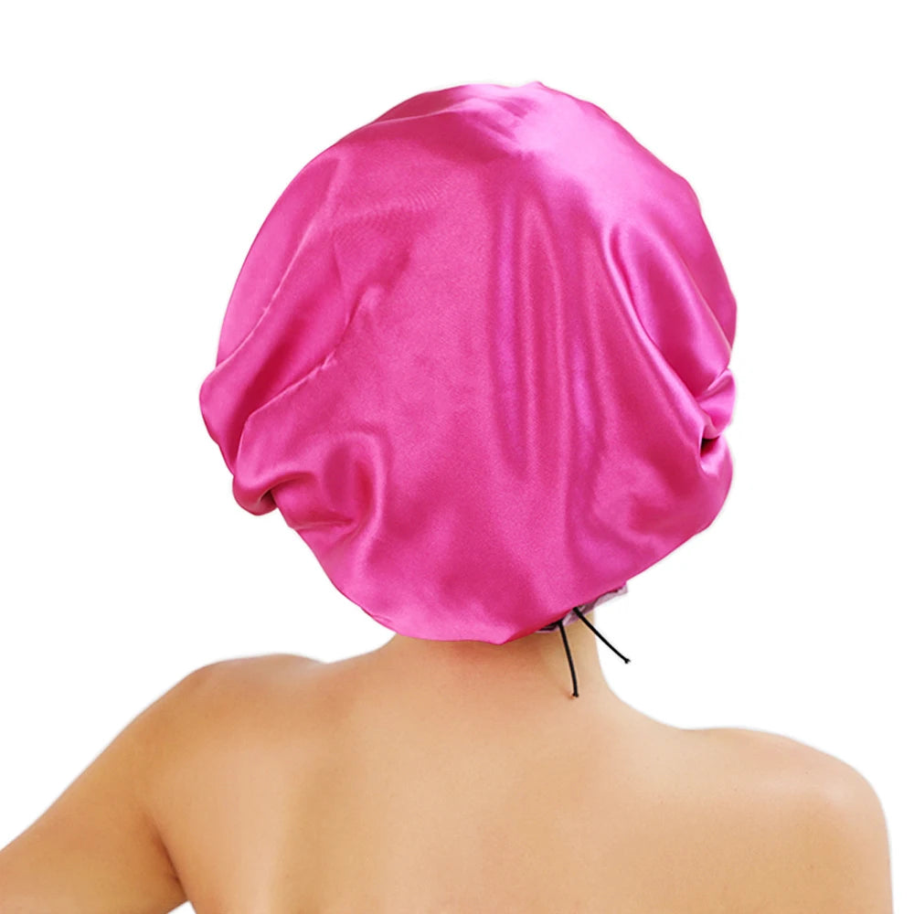 Bonnet‘s for Mam & Baby High-Quality Satin Bonnet Cap Double Layer Silky Big Bonnet for Lady Sleep Cap Head Wrap