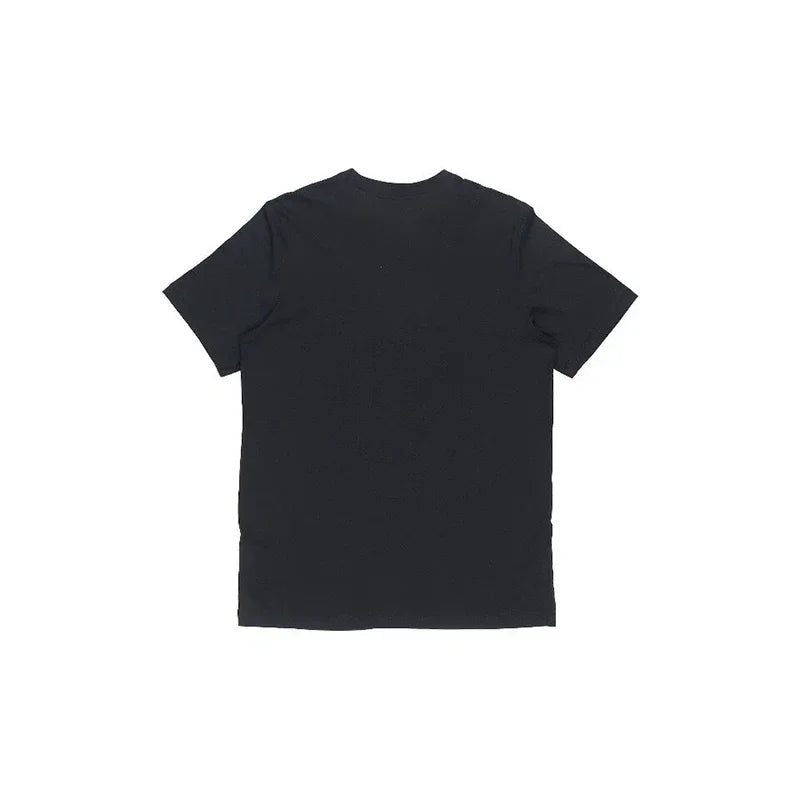 Original Nike Round Neck Short Sleeve T-shirt Men's Clothing Black and White and Blue AR4997-013