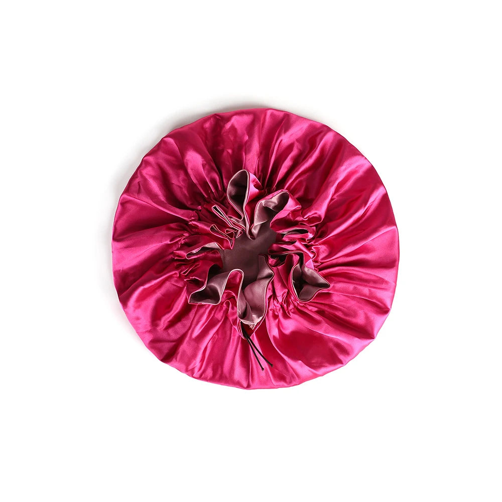 Bonnet‘s for Mam & Baby High-Quality Satin Bonnet Cap Double Layer Silky Big Bonnet for Lady Sleep Cap Head Wrap