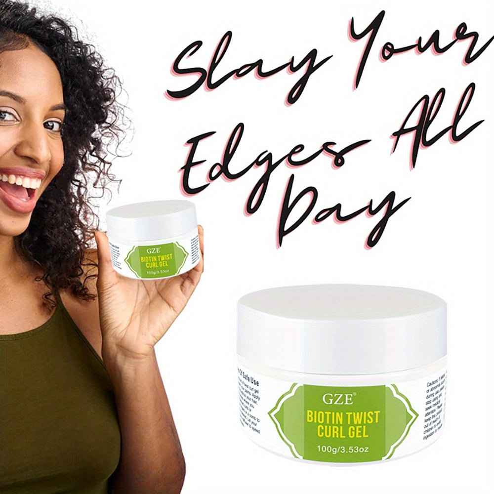 Biotin Twist Curl Gel - Hydrating Styling Formula for Stronger, Healthier Hair | Defines & Moisturizes