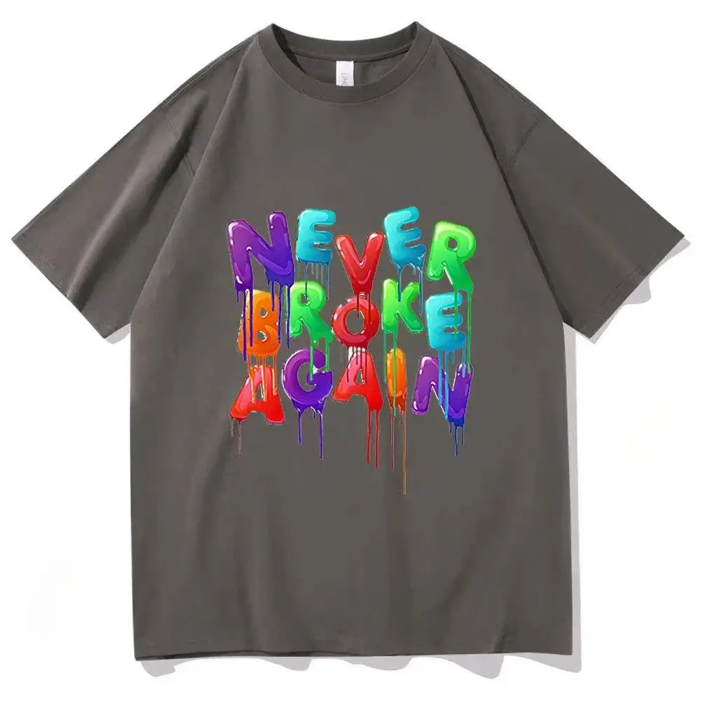 Rapper Youngboy Never Broke Again Font Tshirt Summer Men Hip Hop Harajuku Tee 100% Cotton Women Streetwear Korean Trend T-Shirt - A B C