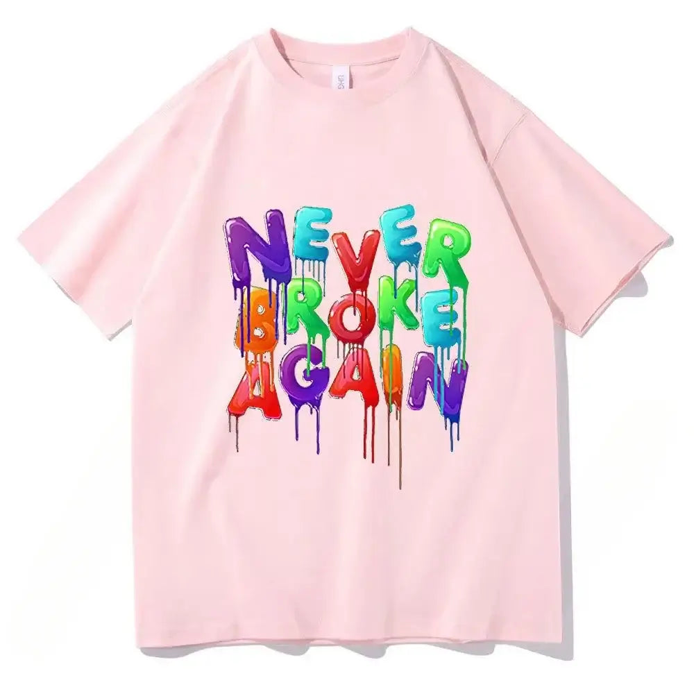 Rapper Youngboy Never Broke Again Font Tshirt Summer Men Hip Hop Harajuku Tee 100% Cotton Women Streetwear Korean Trend T-Shirt - A B C
